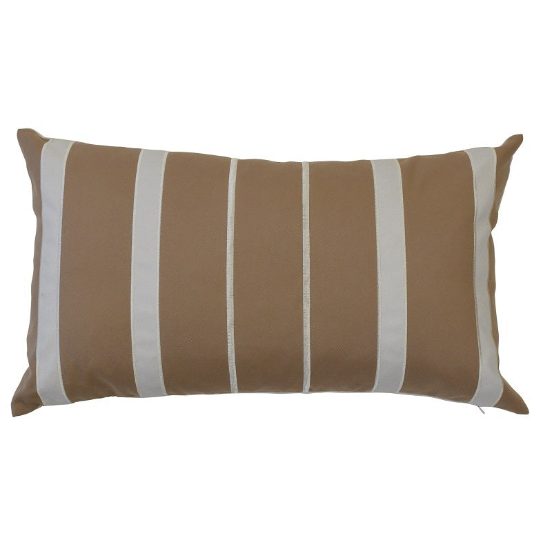 Classic Stripe Khaki Indoor/Outdoor Cushion Cover – 35 x 60 cm – product photo 1