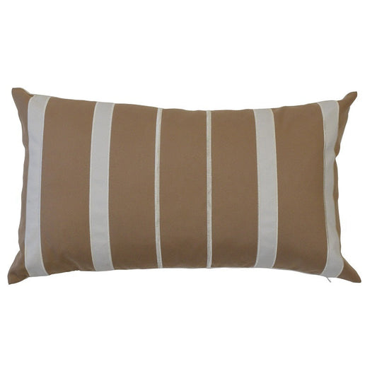 Classic Stripe Khaki Indoor/Outdoor Cushion Cover – 35 x 60 cm – product photo 1