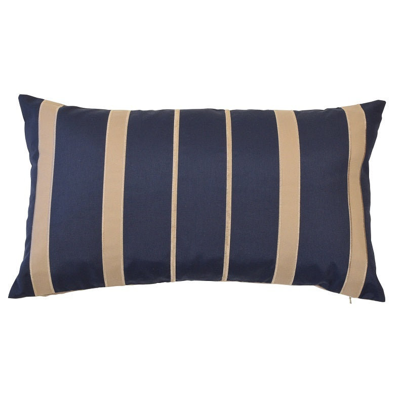 Classic Stripe Navy Indoor/Outdoor Cushion Cover – 35 x 60 cm – product photo 1