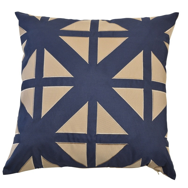 Bold Geometric Navy Indoor/Outdoor Cushion Cover – 55 x 55 cm – product photo 1