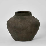 Earth Brown Eco-Cement Decorative Vase – 25.5 cm Tall – product photo 1