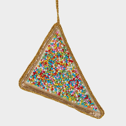 Pink Beaded Hanging Decoration – 13 cm Wide – product photo 1