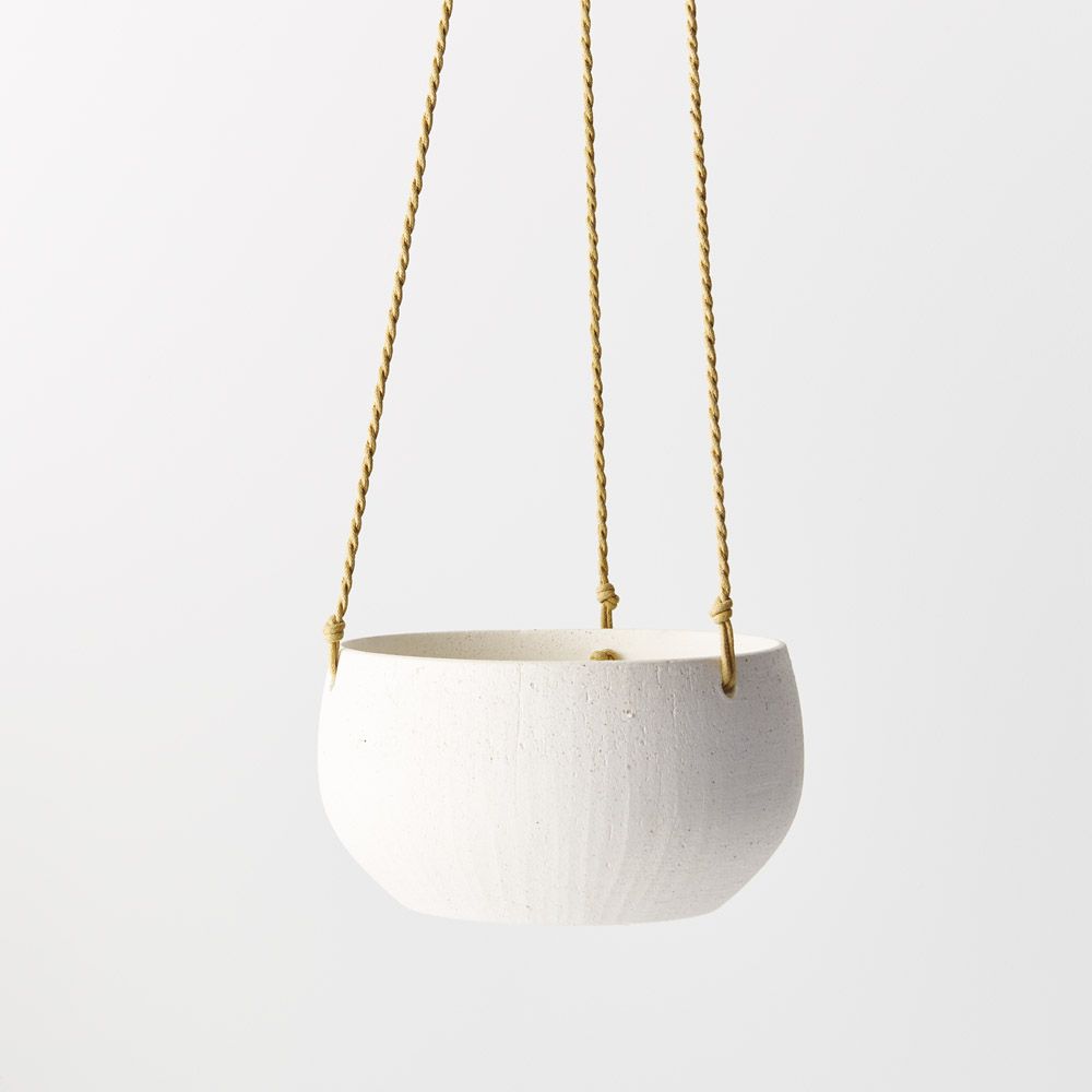 White Hanging Planter Bowl – 19.5 cm Diameter – product photo 2