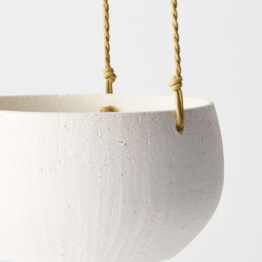 White Hanging Planter Bowl – 19.5 cm Diameter – product photo 1