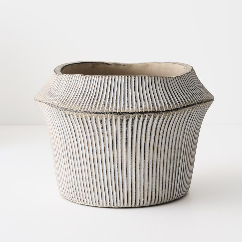 Textured Ceramic Decorative Pot – 20 cm Tall – product photo 4