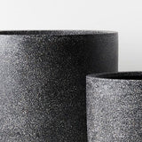 Black Poly Terrazzo Egg Planters – Set of 2 – product photo 1